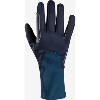 FOUGANZA Hřejivé dětské jezdecké rukavice 140 WARM 4 ROKY MODRÁ