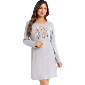 Dámská noční košile Dámská noční košile 162/52 REGINA – Pohodlí a elegance Barva/Velikost: světlý melír / M