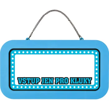 Party dekorace Neonová cedulka bez jména - Jen pro kluky