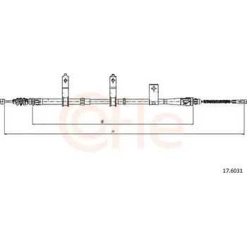 Auto-moto Tažné lanko, parkovací brzda COFLE CFE17.6031