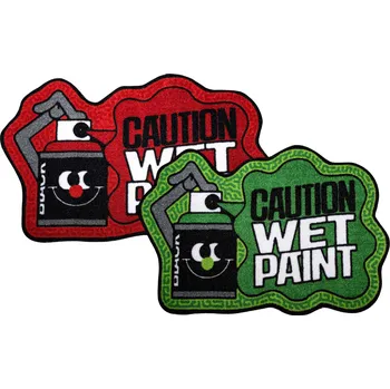 Rohožka Montana rohožka Caution Wet paint Barva: červená