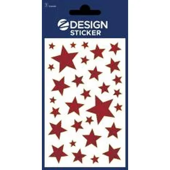 Set školních potřeb Naklejki foliowe - czerwone gwiazdy