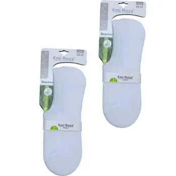 Emi Ross Ponožky z bambusu, bílá - 3 páry Velikost: 43-46