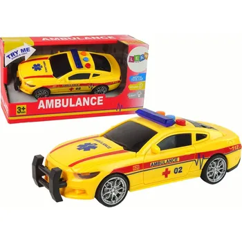 autíčko Sportovní Auto Sanitka Světla Zvuk Žlutá Pohon