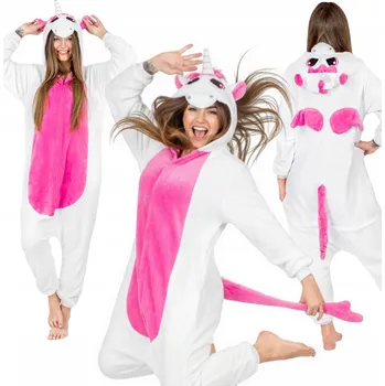 Karnevalový kostým Pánské pyžamo jednorožec kostým kigurumi overal převlek pro dospělé teplákovka M