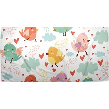 Osuška Sablio Ručník Oblak s ptáčky - 50x100 cm