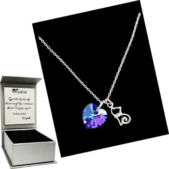 Náhrdelník Náhrdelník Kočka Swarovski GRAVÍROVÁNÍ DÁREK pro Maminku