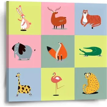 Obraz Sablio Obraz Zvířátka ze Zoo - 50x50 cm