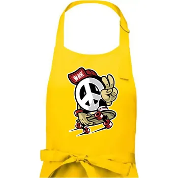 Kuchyňská zástěra Peaceák - Dámská zástěra na vaření - Univerzální velikost ( Žlutá )