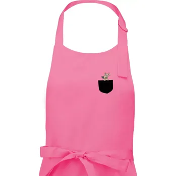 Kuchyňská zástěra Pes v kapse - Dámská zástěra na vaření - Univerzální velikost ( Růžová )