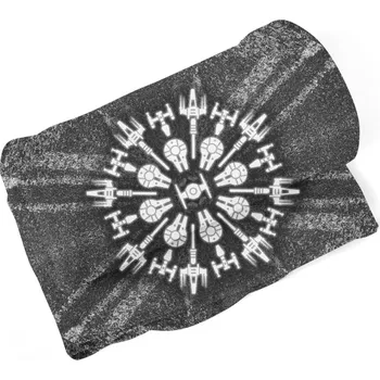 deka Sablio Deka Star Wars Vesmírné lodě na šedém abstraktu - 150x120 cm