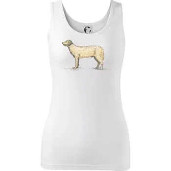 Dámské tričko Vintage Labrador - Dámské tílko - L ( Bílá )