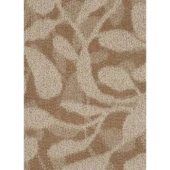 Koberec Breno Metrážový koberec LEAVES 68 béžové listy, šíře 400 cm, Béžová