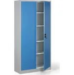 B2B Partner Kovová spisová skříň, demontovaná, 4 police, 950 x 1950 x 400 mm, modrá