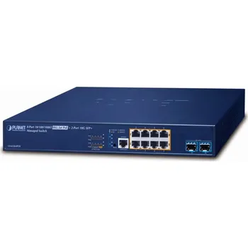 Switch Planet GS-6320-8P2X L3 switch, 8x1Gb, 2x10Gb SFP+, 8x PoE 802.3at 120W