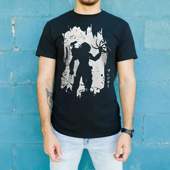 Textilie k potisku Unisex tričko: Silueta Predátora (Japonský styl) Barva: Černá, Velikost: XXL