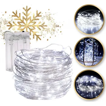 Vánoční dekorace Flamenco Mystique Vnitřní řetězová světla 50 LED STUDENÁ BÍLÁ LAMPA10B