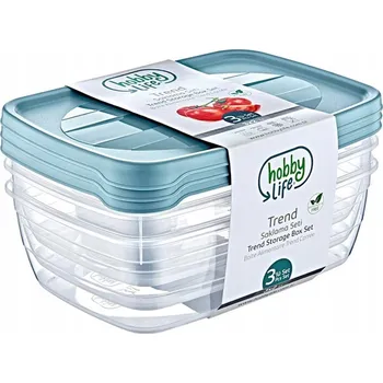 Dóza na potraviny Nádoba na potraviny Hobby Life 2 l plast bezbarvá 3 ks