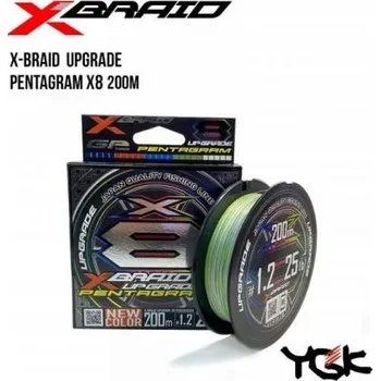 Rybářská šňůra Šňůra YGK X-BRAID UPGRADE Pentagram X8 #2,0/0.233 mm/40 lb/18.14 kg (200 m)