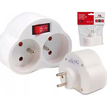 Elektrická zásuvka Prodlužovací přívod X2 s vypínačem Maclean Energy MCE31