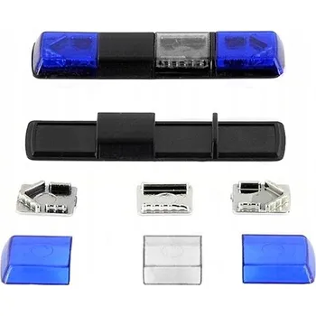 autíčko Maják Tesla Holomý VSL 012 - modrý/číry/modrý - stavebnice CAL 1:43