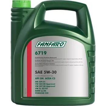 Motorový olej Fanfaro 6719 VW, Škoda 5W-30 5L (Plast)