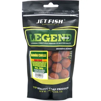 Boilies JetFish JET FISH Legend Range - Extra tvrdé boilie 250g - 24mm : BANÁN / CHILLI