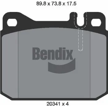 Brzdová destička Sada brzdových destiček, kotoučová brzda BENDIX Braking BPD1696