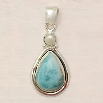 Přívěsek Larimar přívěsek stříbro Ag 925 45425 2,6 cm, 4,9 g