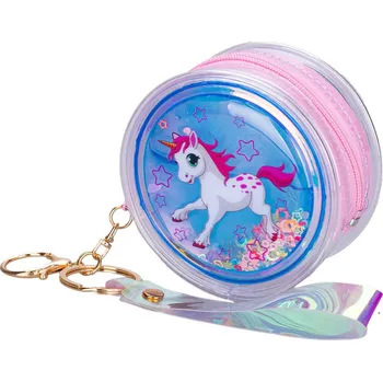 Kabelka _Ostatní 1_ Kabelka unicorn mini kulatá holografická s jednorožcem přívěsek na klíče 640147