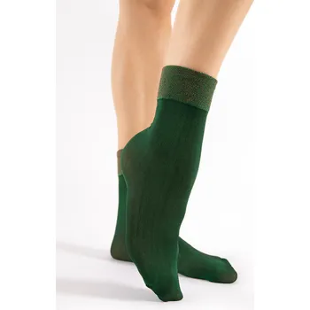 Dámské punčochy Silonkové ponožky Fiore Gilt 40 DEN G1162 Barva: Zelená, Velikost: UNI