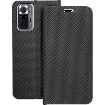 Pouzdro na mobilní telefon OEM Pouzdro Forcell Luna Book Carbon pro XIAOMI Redmi NOTE 10 Pro černé