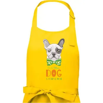 Kuchyňská zástěra I am bull dog, you are not - Dámská zástěra na vaření - Univerzální velikost ( Žlutá )