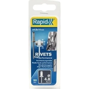 Nýt Nýty hliníkové Rapid High Performance 4,8×14 mm 50 ks