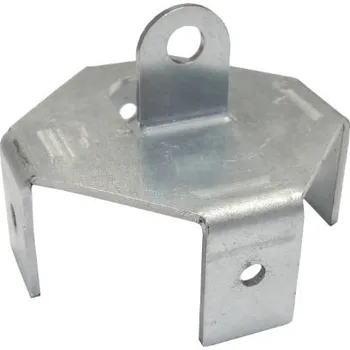 Tesařské kování DOMAX PWOM vodorovné upevňovací víko trámů Žárový zinek (ZNO) PWOM 1 - Ø69 x 30 x 2 mm (6 ks)