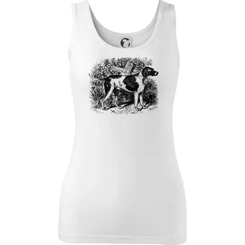 Dámské oblečení Ohař - kresba - Dámské tílko - L ( Bílá )