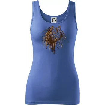 Dámské tričko Vlk kaňka - Dámské tílko - 2XL ( Azurově modrá )