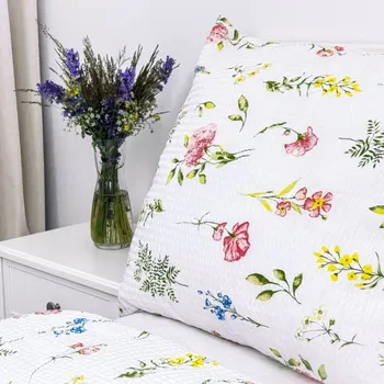 Povlak na dekorativní polštářek Krepový povlak na polštář - Léto Zapínání: knoflík, Velikost polštáře: 40x40