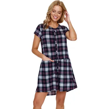 Dámská noční košile Noční košile na rozepínámí Doctor Nap TCB.9444 Barva: Bordó, Velikost: S