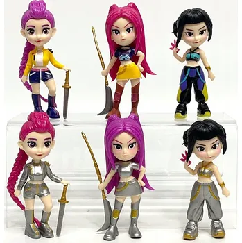 Figurka 6 ks K-Pop Demon Hunters Figurka Panenka Překvapení Dárek Rumi Zoey 10.5 cm 6 ks
