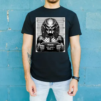 Textilie k potisku Unisex tričko: Predátor (Mugshot) Barva: Černá, Velikost: XXL