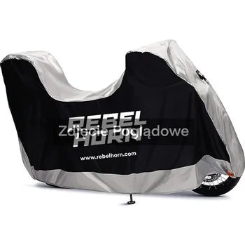 REBELHORN HELTER BLACK ILVER MOTORCYCLE COVER WITH PACE FOR TOP CAE - L