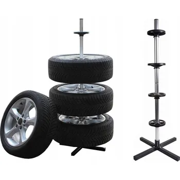 Uskladnění pneumatiky STOJAN NA KOLA PNEUMATIKY RÁFKY DO GARÁŽE REGÁL DO AUTA VĚŠÁK DUNLOP