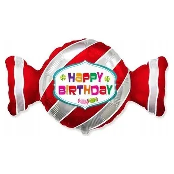 Balónek Fóliový balónek Cukroví k narozeninám červený 60 cm