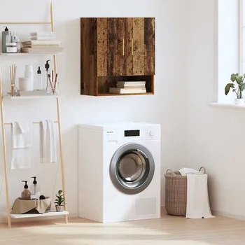 Příborník do zásuvky Nástěnná skříňka Staré dřevo 60 x 31 x 70 cm Kompozitní dřevo