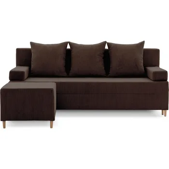 Obývací pokoj Rozkládací pohovka s podnožkou FIREZE - poso Hnědá