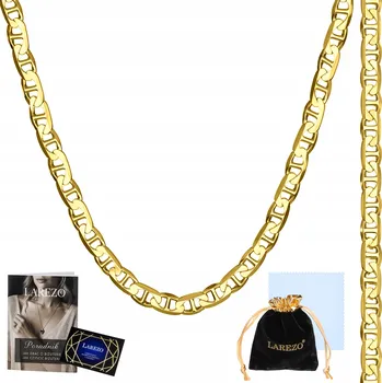 Řetízek ZLATÝ ŘETÍZEK PÁNSKÁ VAZBA GUCCI MARINA 55 cm PLNÝ KOVANÝ ŘETĚZ STŘÍBRO 925