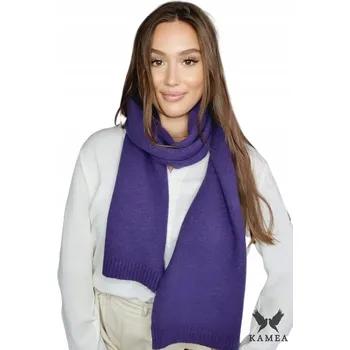 Šála FIALOVÁ ŠÁLA 02 Zimní ŠÁLA VLNĚNÁ teplá POLSKÝ Kamea 170x25cm