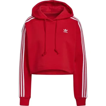 Dámský svetr adidas Originals Adicolor Classic Crop Hoodie Red 12 (M)