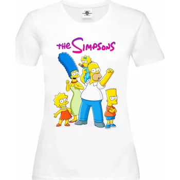Dámské tričko Tričko The Simpsons Druh: Dámské, Barva: Bílá, Velikost: XL